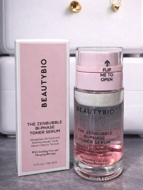 BeautyBio The Zenbubble Bi-Phase Toner Serum 1.7 fl oz 50 ml New